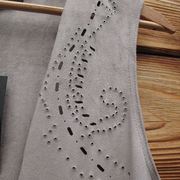 NWT Rino & Pelle Faux Suede Laser Cut Vest - Picture 4 of 9